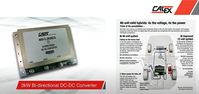 Calex Manufacturing; 3kW Bi-Directional Converter, for electric vehicles, e-mobility & battery applications